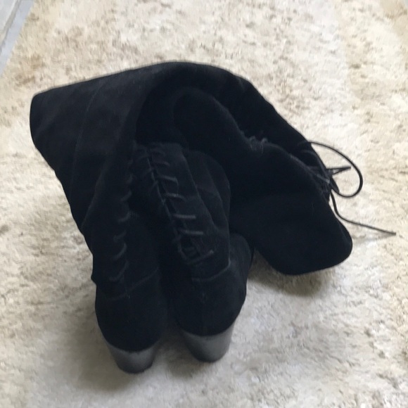 Western OTK gorgeous black suede boots - Picture 8 of 8